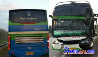 Kecelakaan di Jalan Tol Sergai, Bus Rajawali Seruduk Truk Colt Disel, Luka Berat