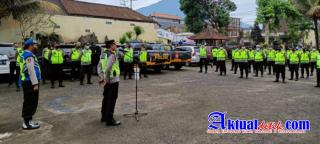 Polres Karangasem Gelar Apel Kesiapan Pengamanan Kunjungan Delegasi GPDRR di Besakih