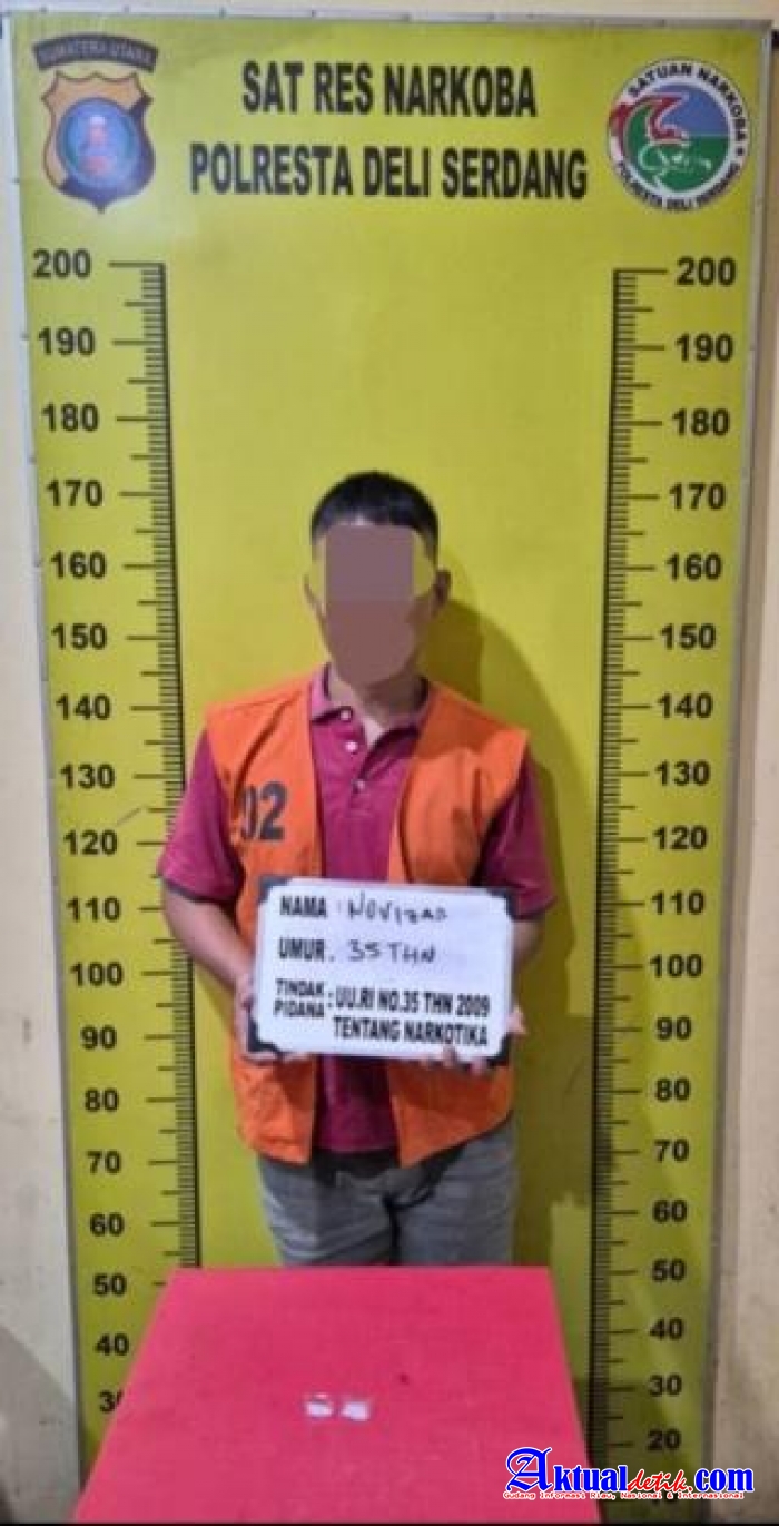 Polresta Deli Serdang Mengamankan Pelaku Kasus Peredaran Narkotika Jenis Sabu Sabu