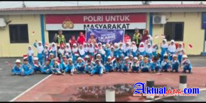 Polantas Karib, Sat Lantas Polres Belawan Kenalkan Polisi Sebagai Sahabat Anak Sejak Usia Dini