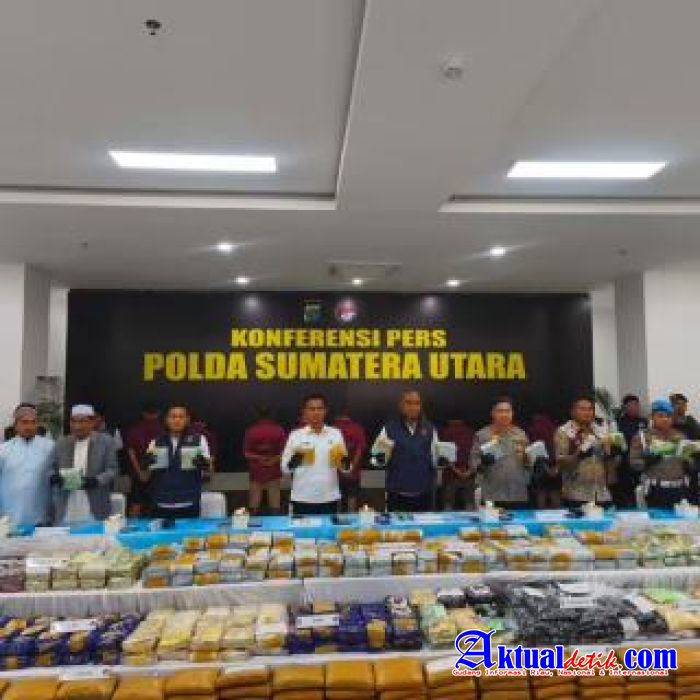 Poldasu Ungkap 3 Kasus Besar Penyeludupan Narkoba Dengan Barang Bukti Sabu 244 Kilogram