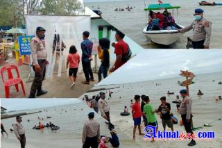 Satpol Perairan Polres Serdang Bedagai Cek Penerapan Prokes AKB di Obyek Wisata Pantai