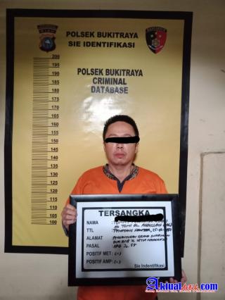 Polsek Bukit Raya Tahan Tomi, Otak Dibalik Pengrusakan Pohon Dinas PUPR