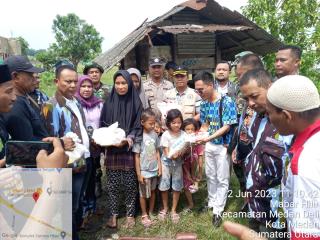 PAC IPK Medan Deli Berikan Secara Bantuan Berupa Sembako Kepada Korban Angin Puting Beliung