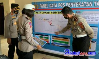 Kapolres Tabanan Dampingi Karo Ops dan Dir Lantas Polda Bali Lakukan Pengechekan Pos TAC Megati