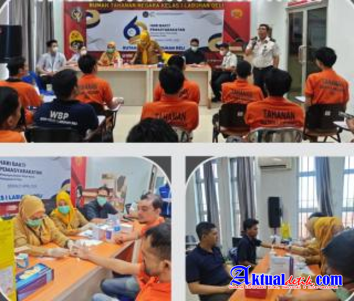 Rutan kelas I labuhan Deli giat Skrining HIV Bagi Warga Binaan Pemasyarakatan WBP