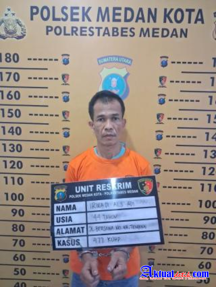 Reskrim Polsek Medan Kota Mengamankan Pelaku Bongkar Rumah kosong Di Jalan Harimau