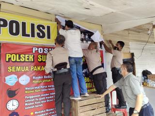 Persempit Ruang Gerak Pandemi di Pusat Keramaian, Polsek Sukajadi Dirikan Posko Covid-19