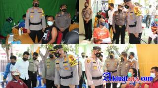 Kapolresta Pekanbaru Lakukan Pengecekan Vaksinasi Covid-19 di Polsek Senapelan