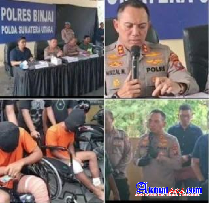 Tim Cobra Polres Binjai, Lumpuhkan Pelaku Begal Terhadap Anak Sekolah Di Binjai