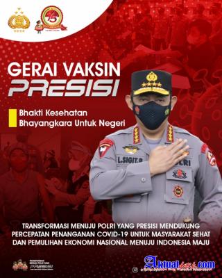 "Ayoo Datang Ke Gedung Kesenian Gde Manik Singaraja Dalam Hari Bhayangkara ke-75 Dilaksanakan Vaksin