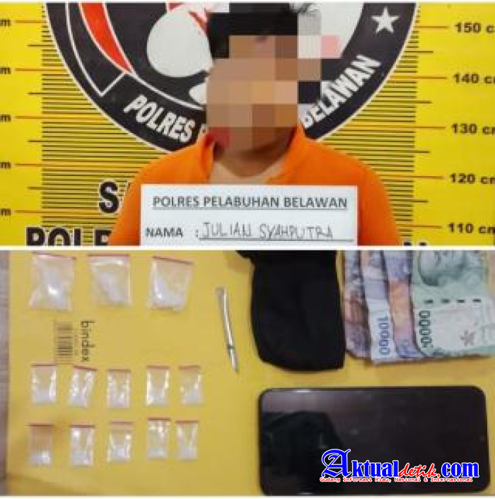 Sat Narkoba Polres Pelabuhan Belawan Tangkap Pengedar Sabu di Hamparan Perak
