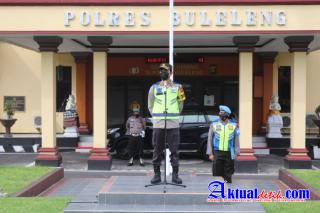 Kapolres Buleleng Pimpin Langsung Apel Persiapan Pengamanan Tahun Baru 2022