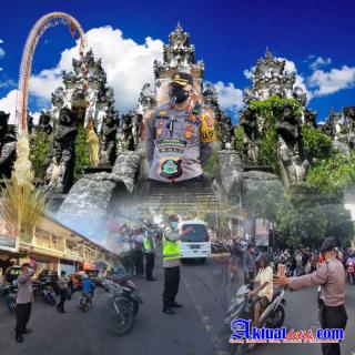Pastikan Hari Kuningan Aman dan Lancar, Kapolres Karangasem Siagakan Anggota Disejumlah Titik Rawan