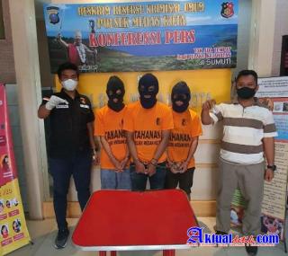 Bawa Narkoba Jenis Sabu dan Ganja, Tiga Tersangka Di Amankan Polsek Medan Kota