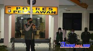 Kapolres Pelalawan Pimpin Pelaksanaan Kegiatan Yustisi Dalam Rangka Pendisiplinan Masyarakat