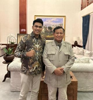 Ok ilham SH Putra Daerah Deli Serdang Bertemu Sama Bapak Menteri Pertahanan Prabowo Subianto.