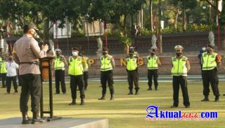 Kapolres Gianyar Cek Kesiapan Personel Ops Ketupat Agung 2021 Polres Gianyar
