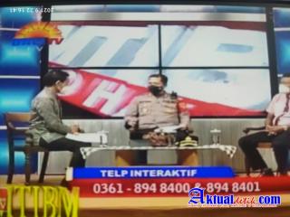 Kapolres Karangasem Hadiri Undangan Interaktif di Acara Hallo Kamtibmas Bali TV