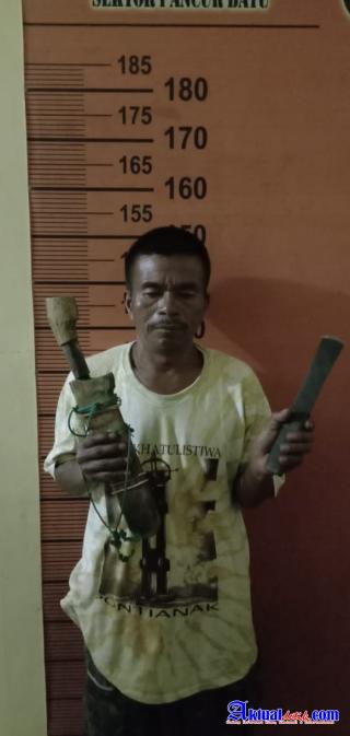 Polsek Pancur Batu Amankan Pelaku Pengancaman Wartawan Dengan Sajam 