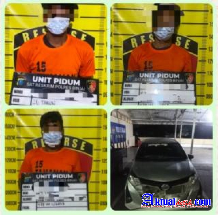 Polres Binjai Komitmen Berantas Kejahatan Jalanan, Tiga Pelaku Begal Berhasil Diringkus Tim Cobra