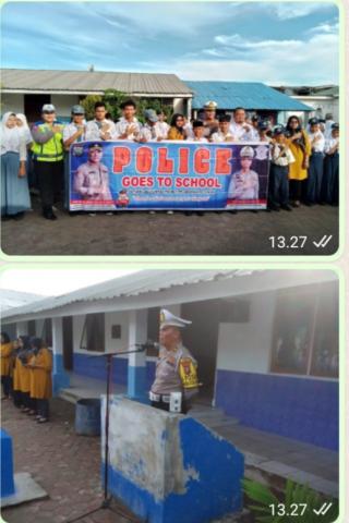 Satlantas Polres Belawan Gelar "Police Goes to School"di SMP Dan SMA Swasta Nurani Belawan