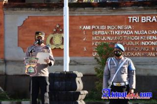 Pimpin Apel Jam Pimpinan, Begini Arahan Waka Polres Karangasem