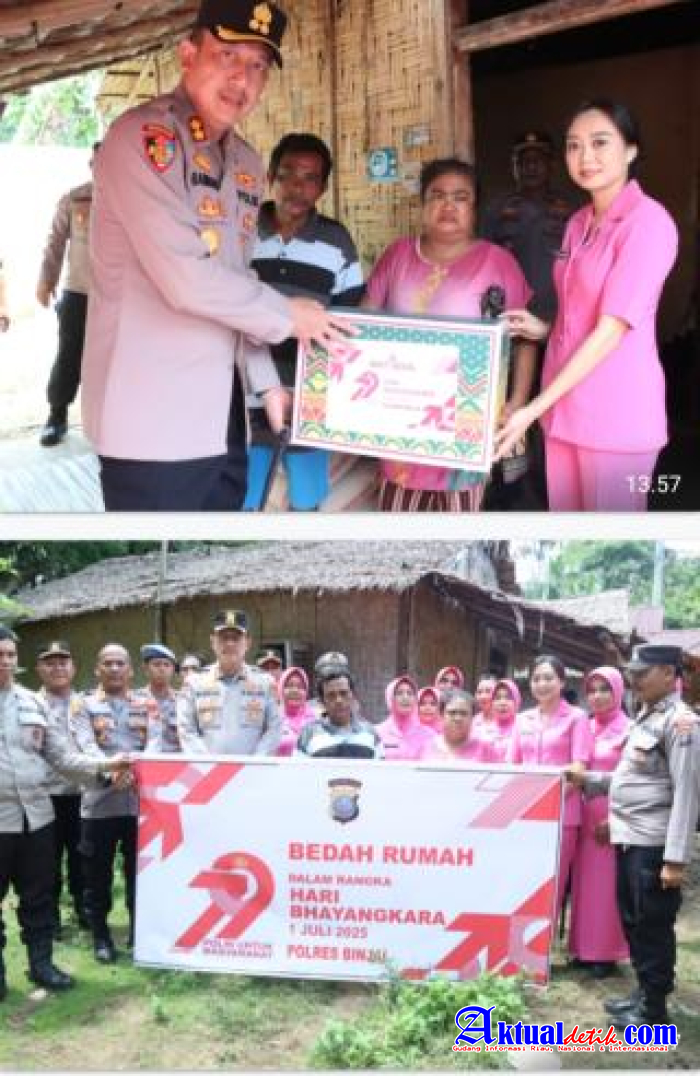 Kapolres Binjai Salurkan Bantuan Sosial Kepada Masyarakat sei bingai