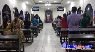 Babinsa 1616-01/Gianyar Pantau Kegiatan Agama Ibadah Malam Natal
