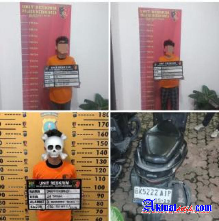 Polsek Medan Area Mengamankan Diduga Pelaku penipuan dan penggelapan sepeda motor.