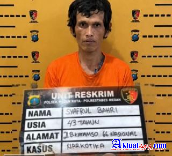 Polsek Medan Kota Mengamankan Pelaku Pengedar Narkotika Jenis Sabu-Sabu