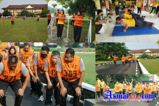 Polda Banten Laksanakan Uji Kesamaptaan Jasmani Semester 2 Tahun 2020 Sesuai Prokes