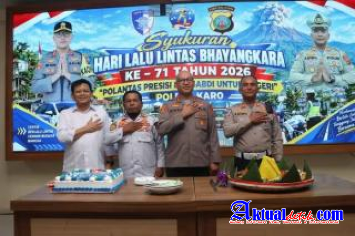 Polres Karo Gelar Syukuran Hari Jadi Lalu Lintas ke-71