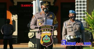 Kapolres Gianyar Pimpin Upacara Pelepasan Personel Purnabakti