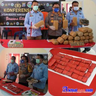 Press Release Kasus Narkotika Jenis Ganja Kering Sebanyak 26.061 Gram
