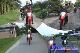 Kapolres Serdang Bedagai Bersama PJU Pantau Situasi Kamtibmas Dengan Motor Trail